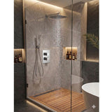 Aquarius Bathrooms Concealed Shower Set Chrome Aquarius RainLux Square 2 Outlet Shower Bundle