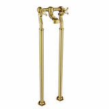 JTP Freestanding Bath Filler Polished Gold JTP Grosvenor Cross Freestanding Bath Shower Filler