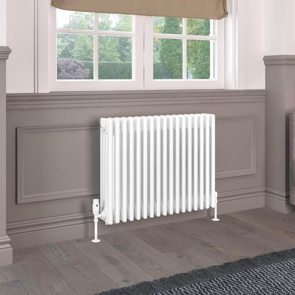 Eastbrook 600 x 785 / Electric Only Eastbrook Rivassa Traditional 4 Column Radiator in Gloss White