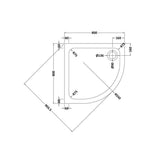 Aquarius Quadrant Shower Tray Aquarius Urbano Quadrant 45mm Stone Resin Shower Tray in Slate Grey