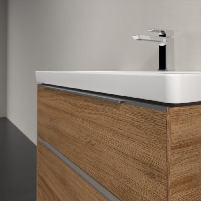 Villeroy & Boch Wall Mounted Vanity Unit Villeroy & Boch Subway 3.0 Wall Hung 800mm Two Drawer Vanity Unit with Basin