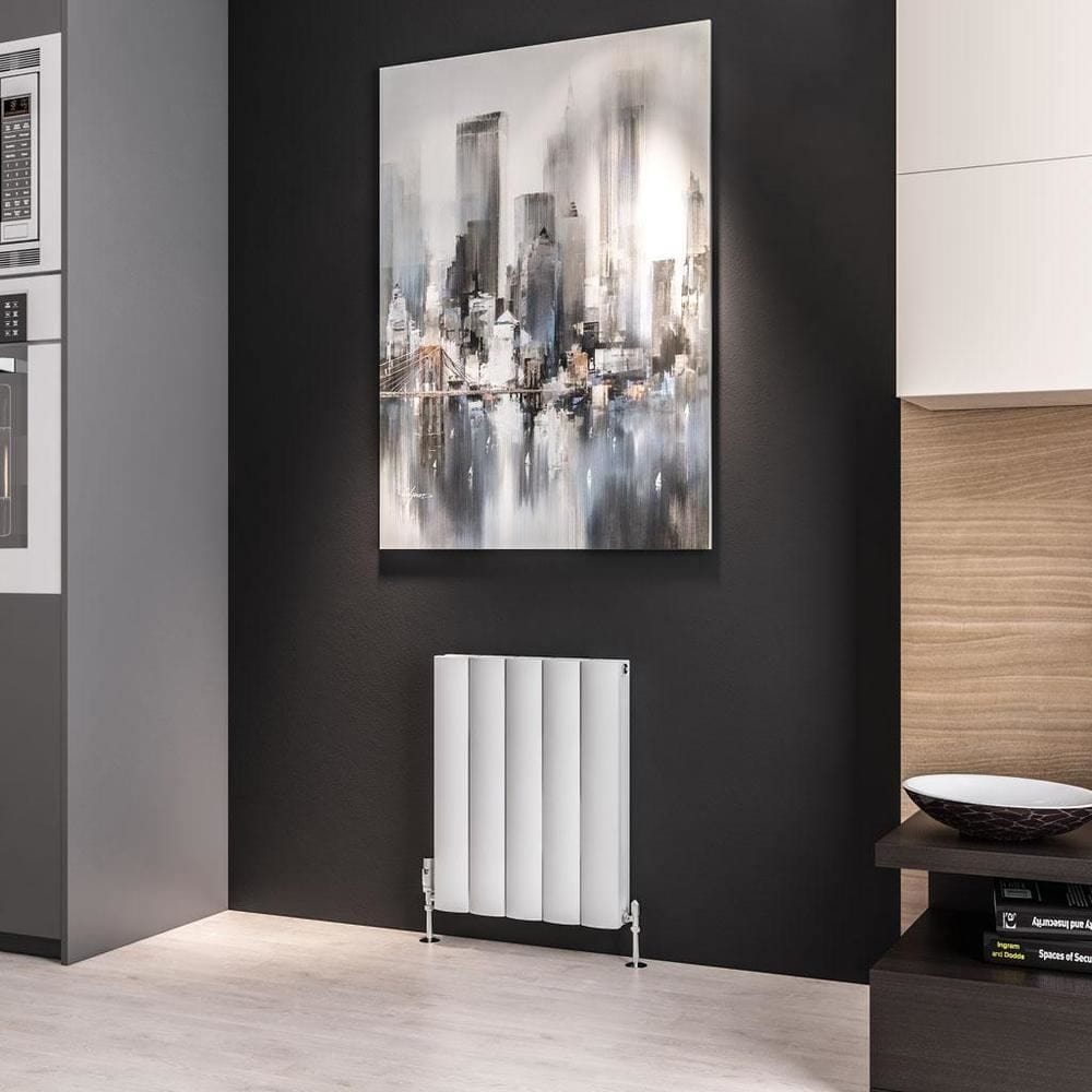 Eastbrook Panel Radiator 600 x 470 / Central Heating Eastbrook Guardia Straight Horizontal Aluminium in Matt White