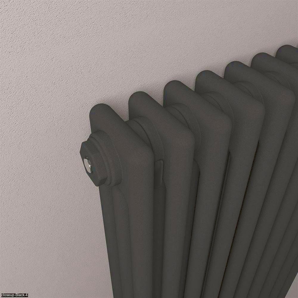 Eastbrook Rivassa Traditional 3 Column Radiator in Matt Black