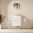Crosswater Wall Mounted Vanity Unit 500mm / White Gloss Crosswater Glide II Wall Mounted Two Drawer Vanity Unit with Basin