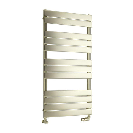Eastbrook Designer Towel Radiator 1200 x 600 / Dual Fuel Eastbrook Staverton Tube On Tube Straight Radiator in Brushed Brass