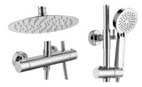 Aquarius Bathrooms Exposed Shower Set Aquarius RainLux Cool Touch Adjustable Round Exposed Shower Valve and Kit