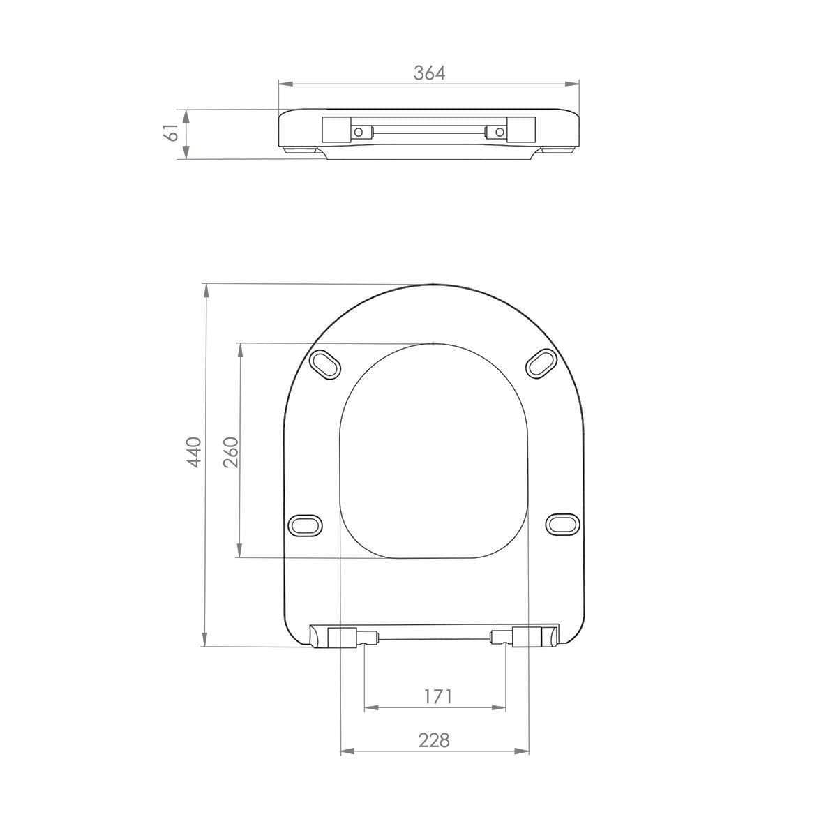 Saneux Toilet Seat Saneux Uni Slimline Soft Close, Quick Release Toilet Seat