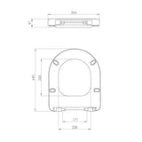 Saneux Toilet Seat Saneux Uni Slimline Soft Close, Quick Release Toilet Seat