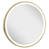 Crosswater Illuminated Mirror 500mm / Brushed Brass Crosswater Infinity Round Framed LED Illuminated Mirror