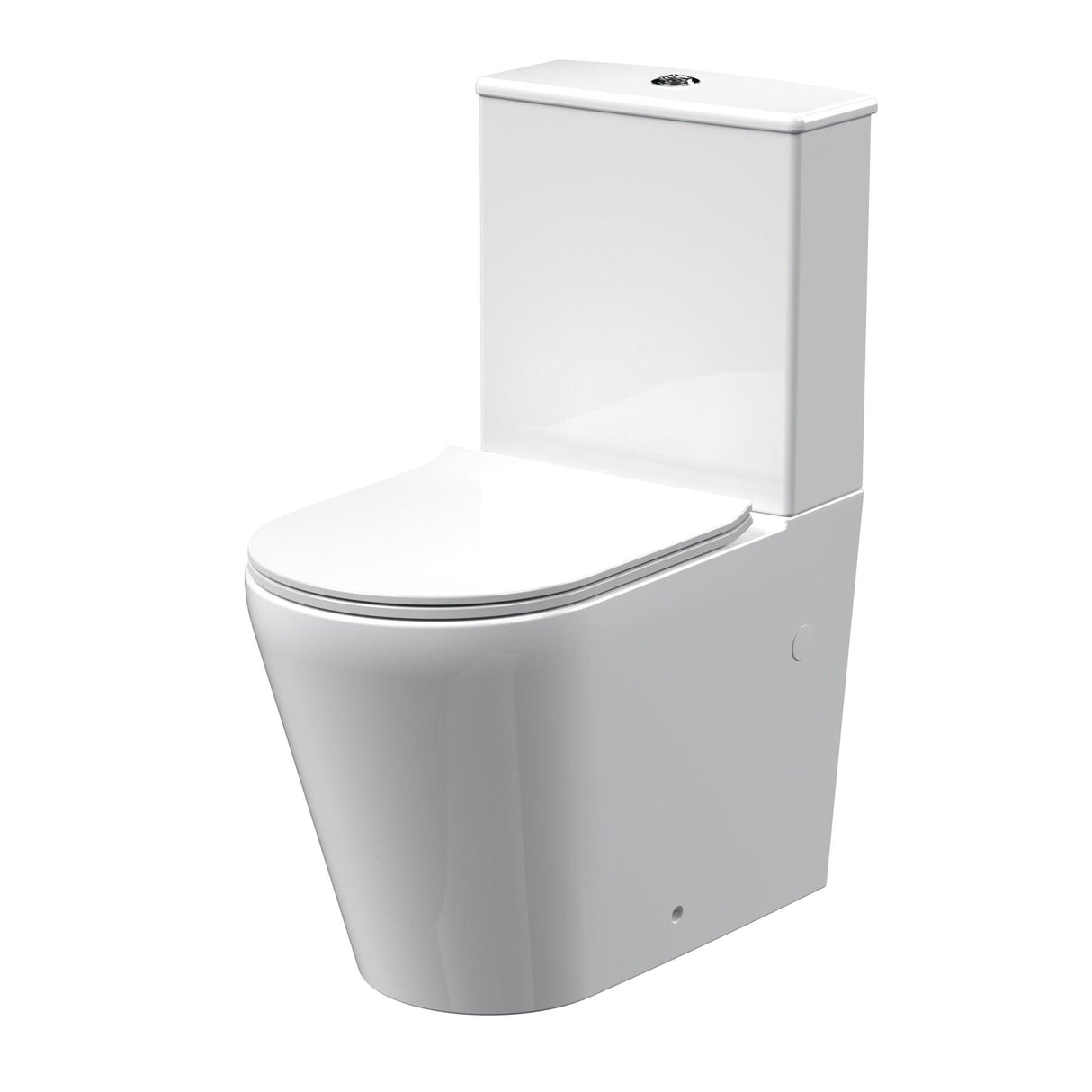 Aquarius Bathrooms Close Coupled Toilet Aquarius Metric Rimless Back to Wall Close Coupled Toilet with Soft Close Seat
