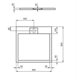 Ideal Standard Rectangle Shower Tray Ideal Standard Ultra Flat S i.life Shower Tray in Pure White