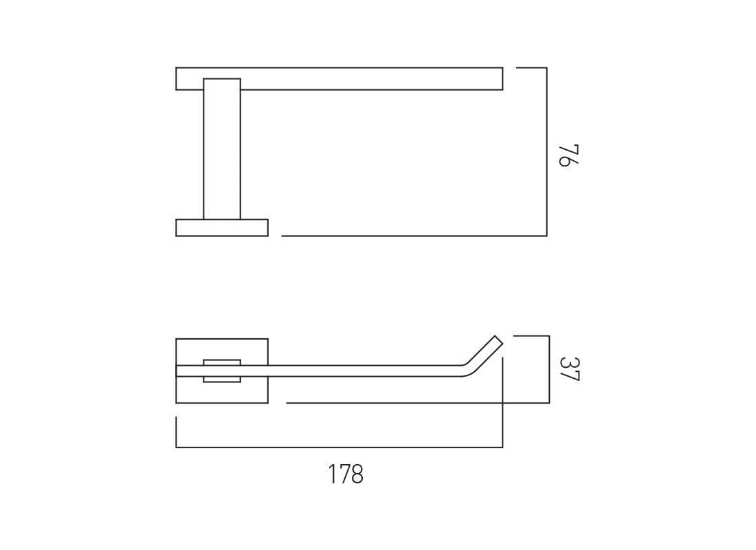 Vado Toilet Roll Holder Vado Level Toilet Roll Holder in Chrome