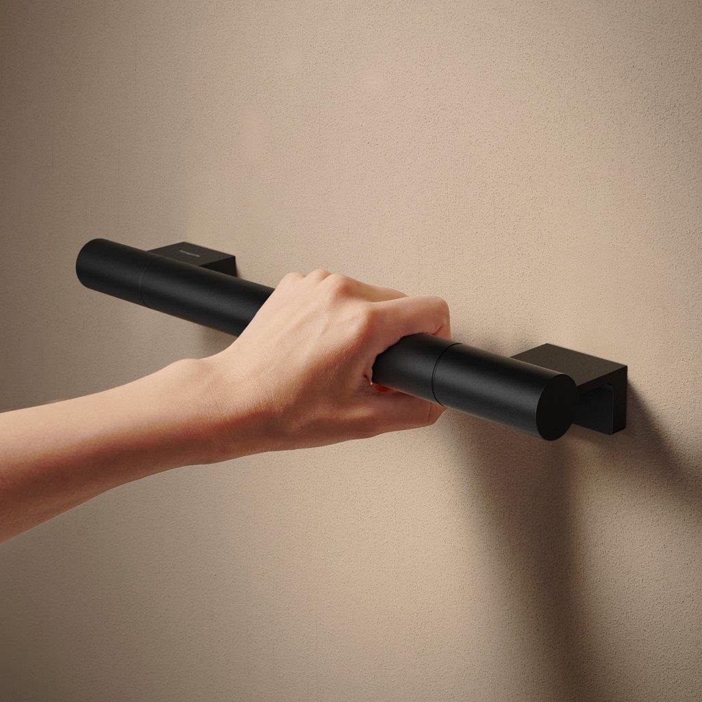 Hansgrohe Matt Black Hansgrohe Addstoris S Grab Bar