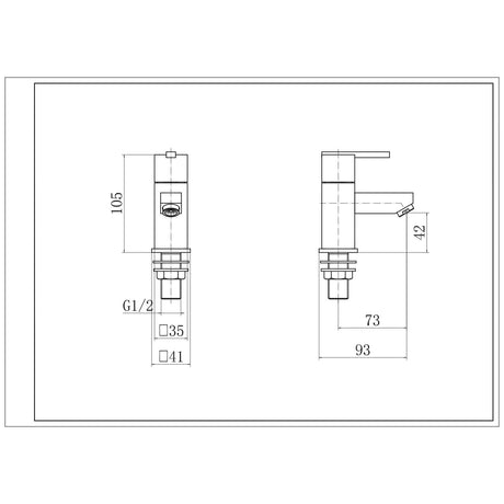 Eastbrook Pillar Basin Tap Eastbrook Prado 600 Basin Taps (Pair) in Chrome
