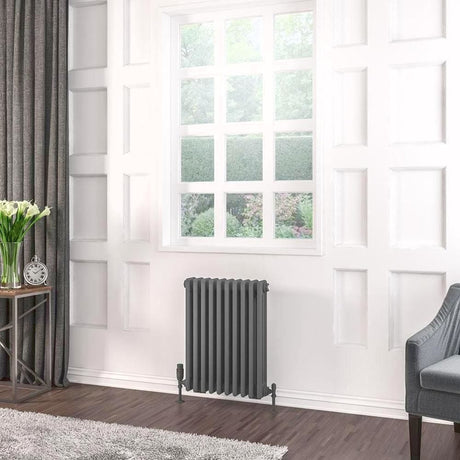Eastbrook Rivassa Traditional 3 Column Radiator in Matt Anthracite