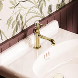 Burlington Mono Basin Tap Gold Burlington Guild Lever Mono Basin Mixer Tap