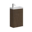 Crosswater Cloakroom Vanity Unit Royal Walnut Crosswater Limit Cloakroom Wall Mounted 400mm Single Door Vanity Unit with Basin