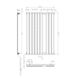 Eastbrook Designer Towel Rail Eastbrook Staverton Tube on Tube Straight Vertical Heated Towel Rail in Chrome