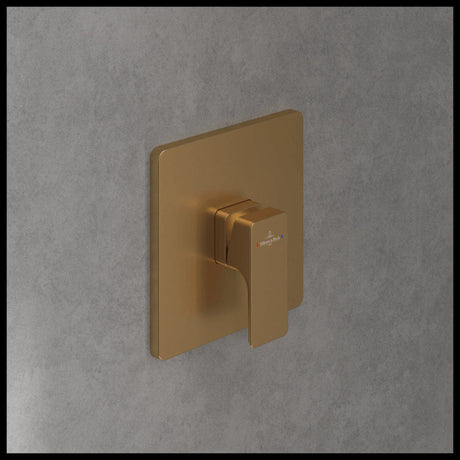 Villeroy & Boch Concealed Shower Valve Brushed Gold Villeroy & Boch Subway 3.0 1 Outlet Single Lever Trim Set Mixer