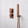 Aquarius Bathrooms Shower Handset Brushed Bronze Aquarius Tetra Wall Outlet Single Function Shower Handset and Hose