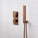 Aquarius Bathrooms Shower Handset Brushed Bronze Aquarius Tetra Wall Outlet Single Function Shower Handset and Hose