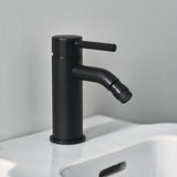 Ideal Standard Bidet Tap Ideal Standard Ceraline Single Lever Bidet Mixer Tap with Metal Pop-Up Waste in Silk Black