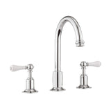 Crosswater 3 Tap Hole Basin Set Crosswater Belgravia Lever 3 Hole Basin Mixer Tap with Pop-Up Waste in Chrome