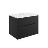 Crosswater Wall Mounted Vanity Unit Crosswater Glide II Wall Mounted Two Drawer Vanity Unit with Worktop