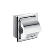 Flova Toilet Roll Holder Flova Gloria Single Concealed Toilet Roll Holder in Chrome