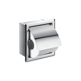 Flova Toilet Roll Holder Flova Gloria Single Concealed Toilet Roll Holder in Chrome