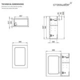 Crosswater Cloakroom Vanity Unit Crosswater Alo Single Door Wall Mounted 400mm Cloakroom Vanity Unit with Basin