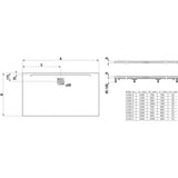 Laufen Laufen Marbond PRO Rectangular Tray with Waste in White