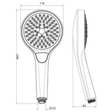 Villeroy & Boch Shower Handset Villeroy & Boch Verve Three Function Round Shower Handset