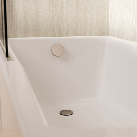 Crosswater Overflow Filler Brushed Nickel Crosswater MPRO Bath Filler with Click Clack Waste