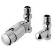 Eastbrook Radiator Valve Chrome Eastbrook Straight Thermostatic Radiator Valve with Lockshield 15mm (Pair)