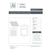 JTP Fixed Shower Head JTP HIX 400mm Square Ceiling Mounted Shower Head