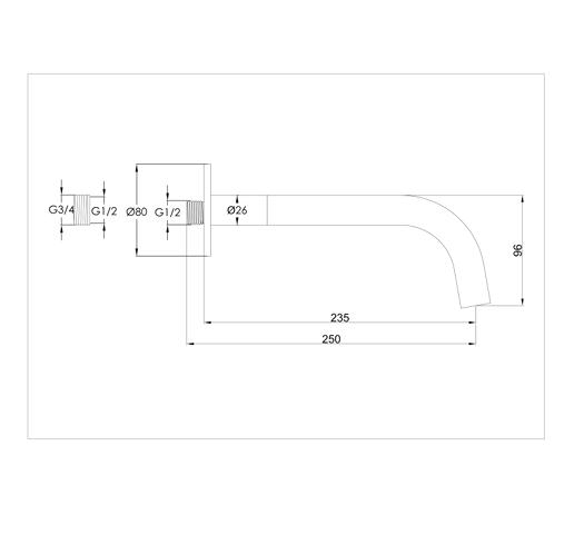 JTP Bath Spout JTP VOS Bath/Basin Spout