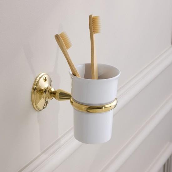 Miller Toothbrush Holder Polished Brass Miller Stockholm Tumbler and Holder