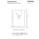 Tissino Rectangle Shower Tray Tissino Giorgio2 Rectangle Shower Tray in Black Slate