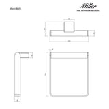 Miller Towel Rails and Rings Miller Miami Towel Ring