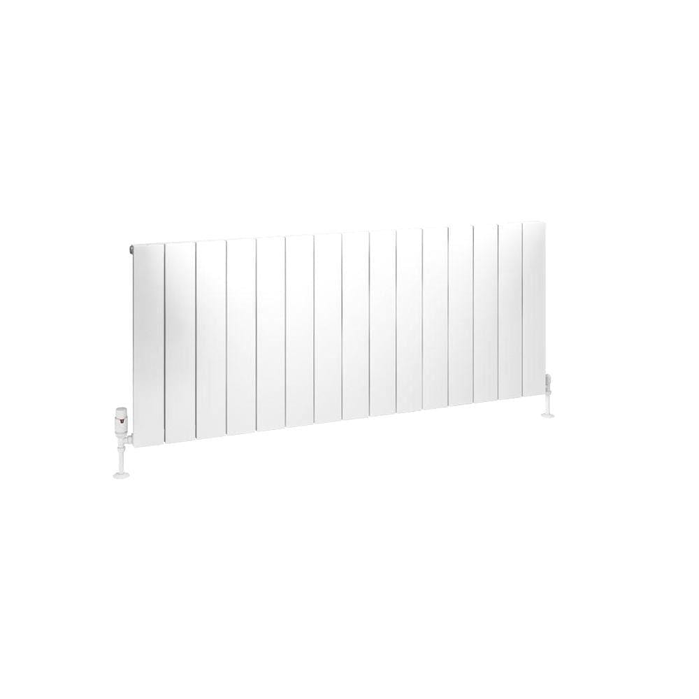 Eastbrook Panel Radiator Eastbrook Charlton Horizontal Aluminium Designer Radiator in Matt White