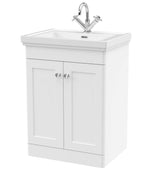 Aquarius Bathrooms Floor Standing Vanity Unit Aquarius Leighton 600mm Floor Standing Two Door Vanity Unit with Basin