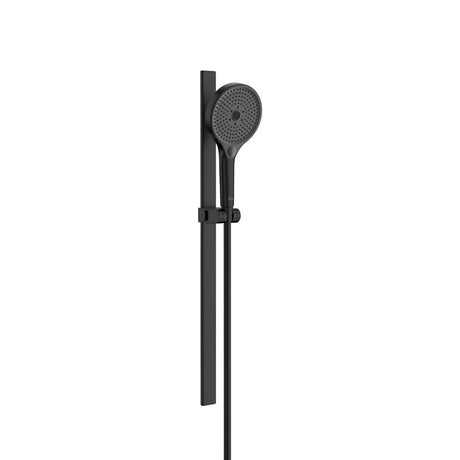 Roca Shower Riser Rail Matt Black Roca Plenum 3 Function Shower Handset with Slide Rail, Bracket and Hose