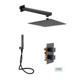 Aquarius Bathrooms Concealed Shower Set Aquarius RainLux Square 2 Outlet Shower Bundle