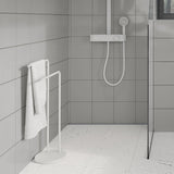 Smedbo Towel Rails and Rings White Smedbo Beslagsboden Curve Freestanding Double Towel Rail