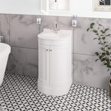 Eastbrook Floor Standing Vanity Unit Matt White / White Polymarble Eastbrook Hardwick Traditional 600mm Floor Standing Vanity Unit with Basin