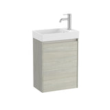 Roca Cloakroom Vanity Unit White Oak Roca Ona 450mm Wall Mounted One Door Cloakroom Vanity Unit with Basin