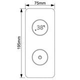 TED Togo 2/3 Outlet Concealed Digital Shower Valve with Square Plate