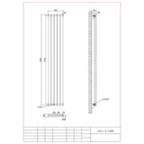 Aquarius Bathrooms Column Radiator Aquarius Athens Single Vertical Column Radiator in Anthracite