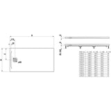 Laufen Laufen Marbond PRO Rectangular Tray with Waste in White